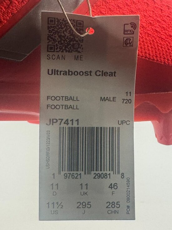 Adidas Ultraboost Cleat \'Solar Red\' JP7411 Football size 11.5 main image 3